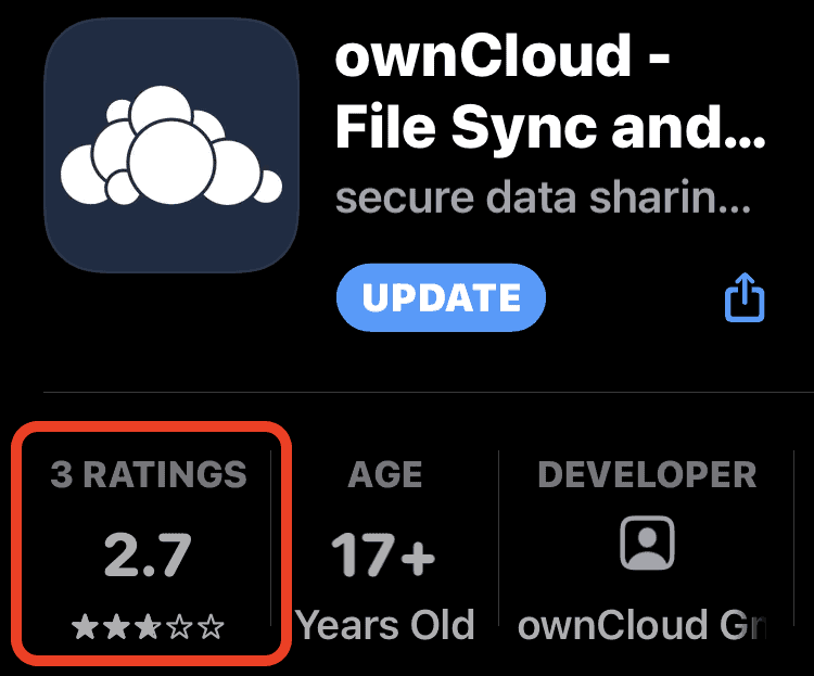 OwnCloudのiOSアプリ評価